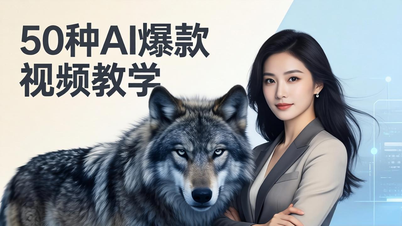50种AI爆款视频教学：影视级古诗词+治愈萌宠+山海经蛟龙，高阶宝典商业落地-91搞钱
