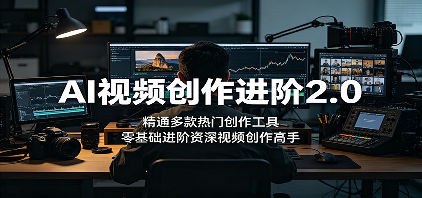 AI视频创作进阶2.0：精通多款热门创作工具，零基础进阶资深视频创作高手-91搞钱
