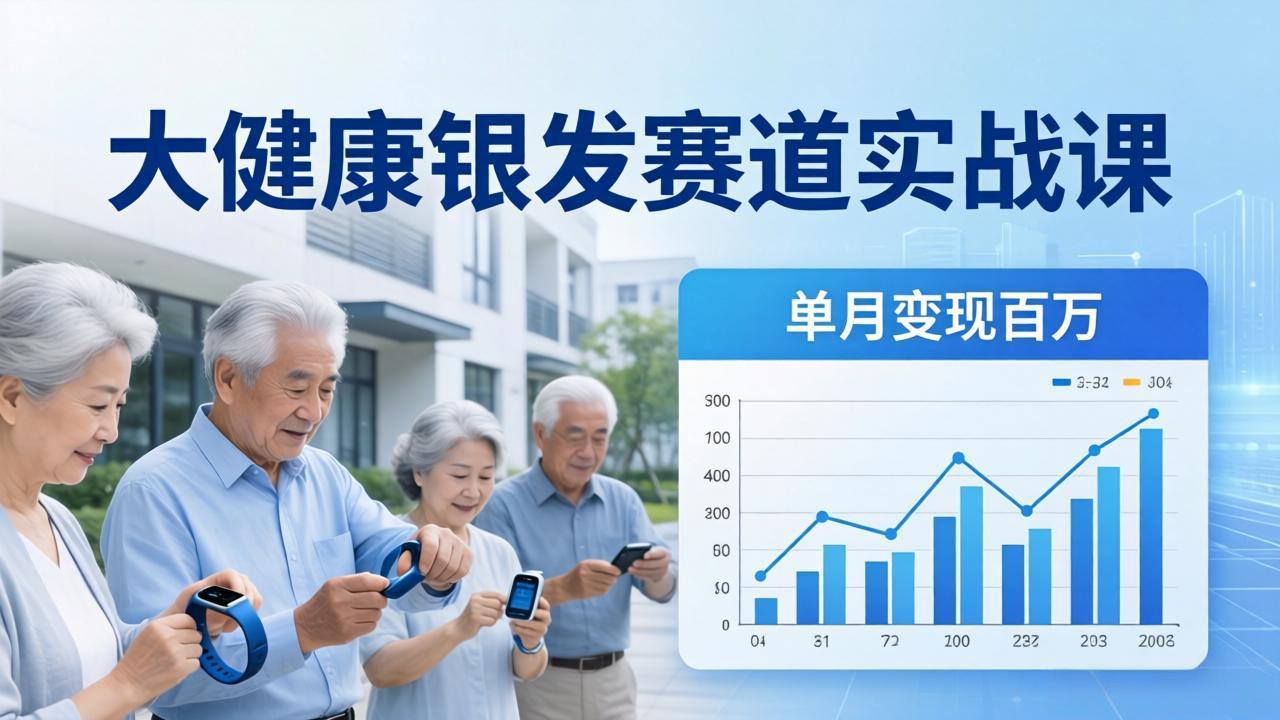 大健康银发赛道实战课:拆解视频号线索型 IP 单月变现百万逻辑,教你精准获客高效变现-91搞钱