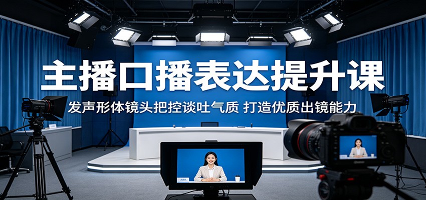主播口播表达提升课：发声形体镜头把控谈吐气质，打造优质出镜能力-91搞钱