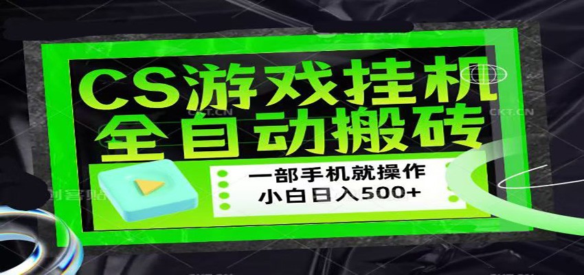 CSGO游戏挂机捡漏搬砖,超稳定的项目,带领1000+小白实现日入500+-91搞钱