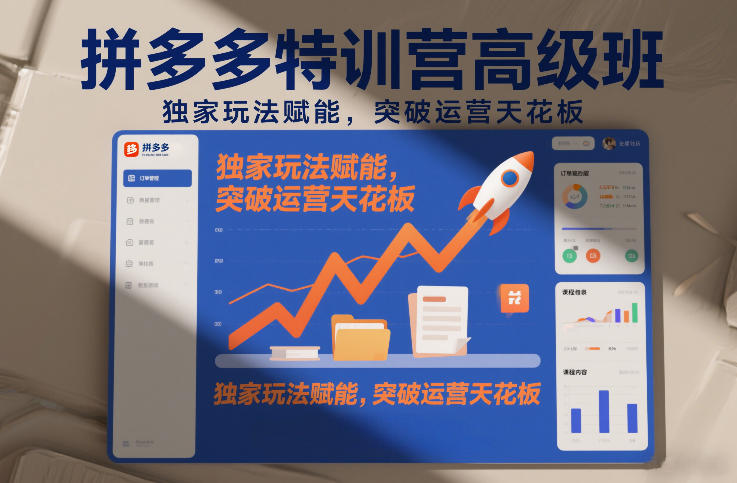 拼多多特训营高阶班，独家玩法赋能，突破运营天花板（更新26年4月4日）-91搞钱