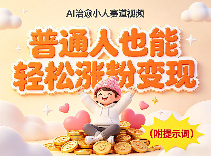 AI治愈小人赛道视频，普通人也能轻松涨粉变现，实操教学（附完整提示词）-91搞钱