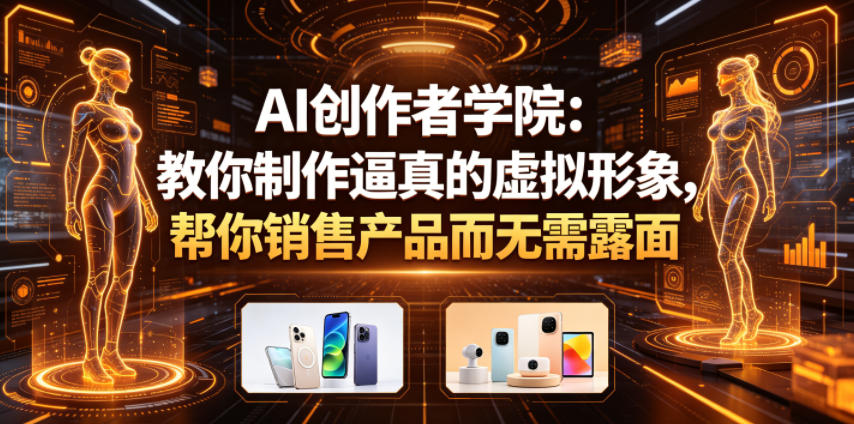 AI创作者学院：教你制作逼真的虚拟形象，帮你销售产品而无需露面【原创双语字幕】-91搞钱
