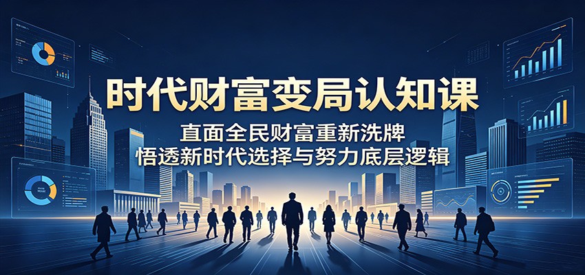时代财富变局认知课：直面全民财富重新洗牌，悟透新时代选择与努力底层逻辑-91搞钱