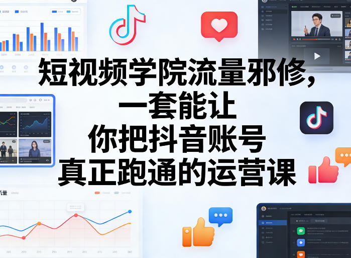 短视频学院流量邪修，一套能让你把抖音账号真正跑通的运营课-91搞钱