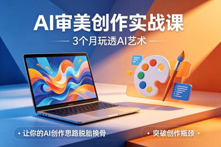 AI审美创作实战课，3个月玩透AI艺术，让你的AI创作思路脱胎换骨，突破创作瓶颈-91搞钱