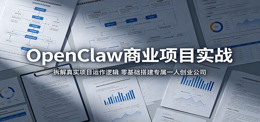 OpenClaw商业项目实战：拆解真实项目运作逻辑，零基础搭建专属一人创业公司-91搞钱