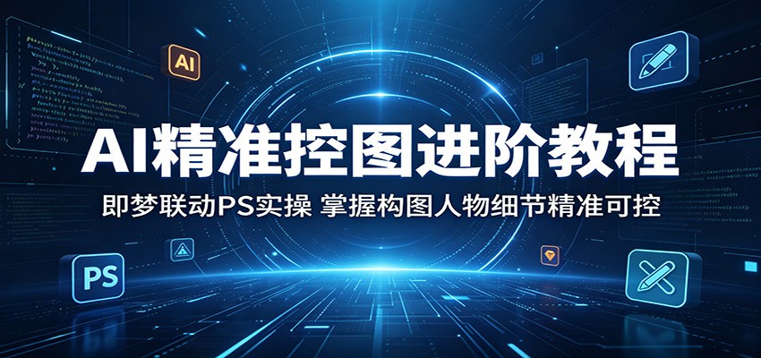 AI精准控图进阶教程：即梦联动PS实操，掌握构图人物细节精准可控-91搞钱