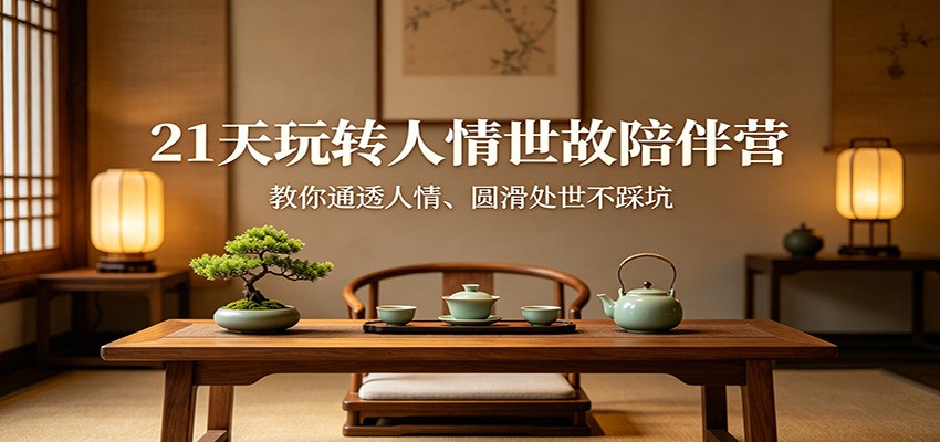 21天玩转人情世故陪伴营：教你通透人情、圆滑处世不踩坑-91搞钱
