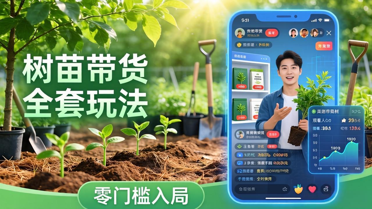 视频号AI树苗带货全套玩法：零门槛入局，掌握豆包、千问等AI工具制作树苗视频的全套流程-91搞钱