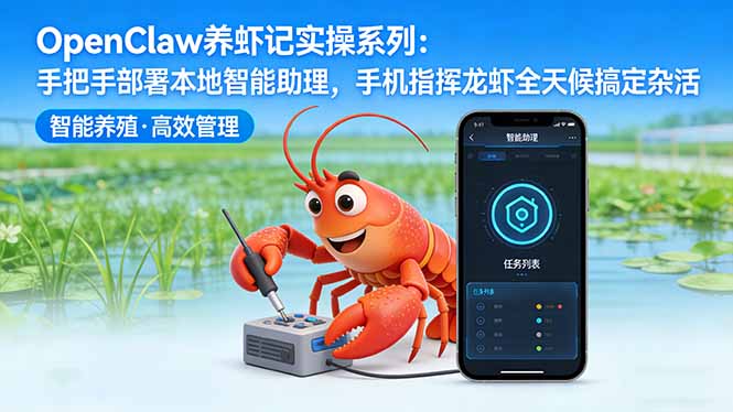 OpenClaw养虾记实操系列-更新：手把手部署本地智能助理，手机指挥龙虾全天候搞定杂活-91搞钱