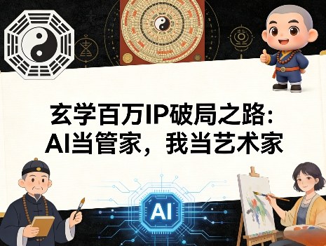 玄学百万IP破局之路：AI当管家，我当艺术家-91搞钱