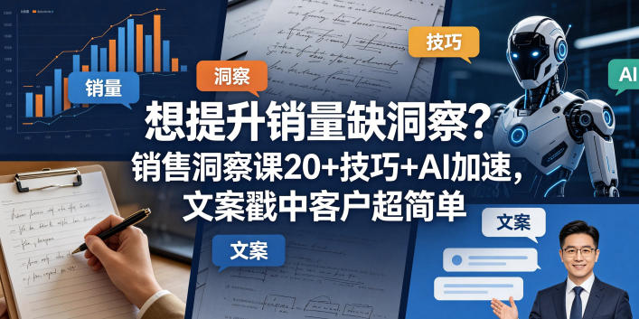 想提升销量缺洞察？销售洞察课20+技巧+AI加速，文案戳中客户超简单【原创双语字幕】-91搞钱