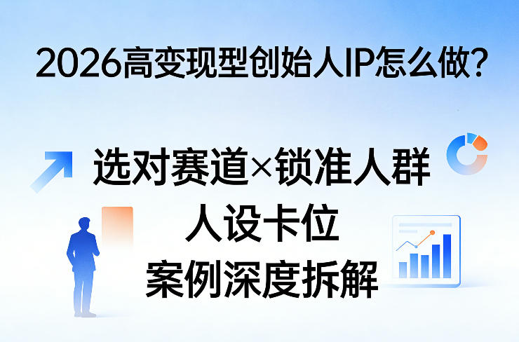 2026高变现型创始人IP怎么做?选对赛道×锁准人群×人设卡位×案例深度拆解-91搞钱