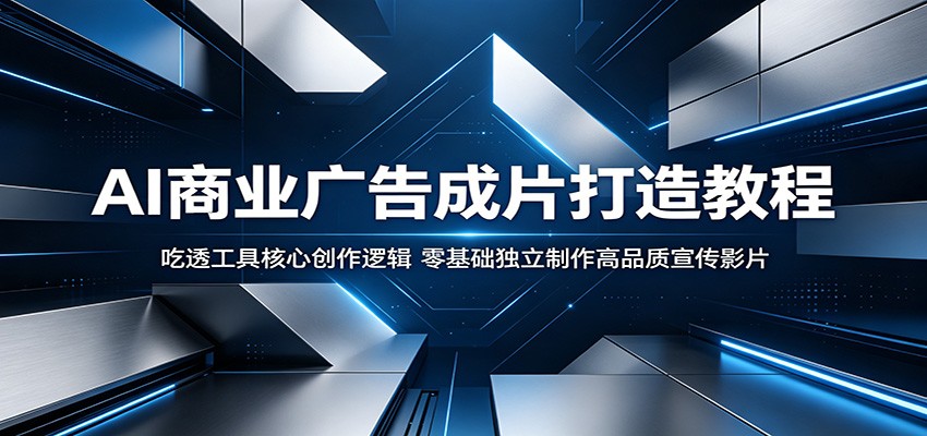 AI商业广告成片打造教程：吃透工具核心创作逻辑，零基础独立制作高品质宣传影片-91搞钱