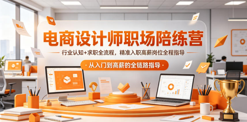 电商设计师职场陪练营，行业认知+求职全流程，精准入职高薪岗位全程指导-91搞钱