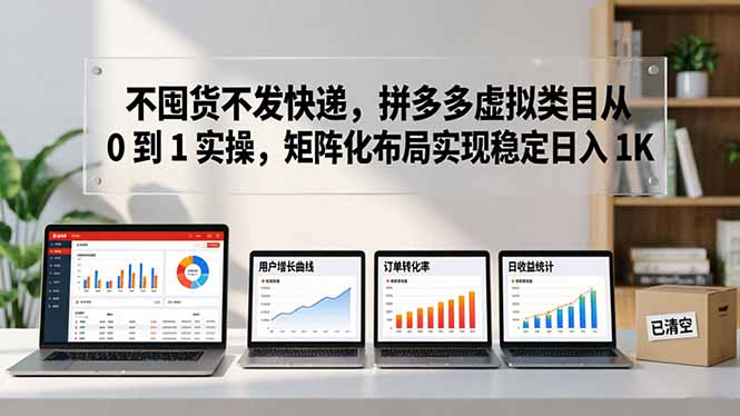 不囤货不发快递，拼多多虚拟类目从 0 到 1 实操，矩阵化布局实现稳定日入 1K-91搞钱