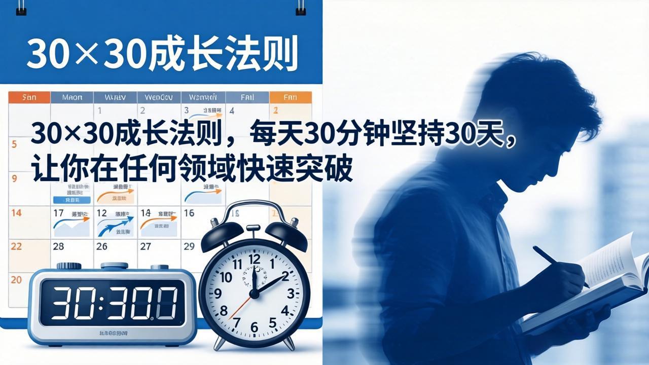 付费文章：30×30成长法则，每天30分钟坚持30天，让你在任何领域快速突破-91搞钱