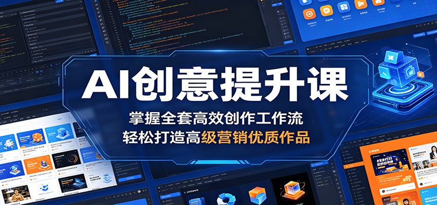 AI创意提升课：掌握全套高效创作工作流，轻松打造高级营销优质作品-91搞钱