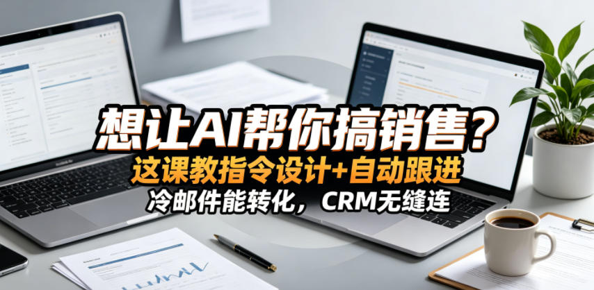 想让AI帮你搞销售？这课教指令设计+自动跟进，冷邮件能转化，CRM无缝连！【原创双语字幕】-91搞钱