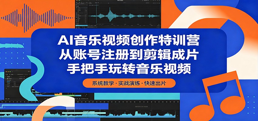 AI音乐视频创作特训营:从账号注册到剪辑成片,手把手玩转音乐视频-91搞钱