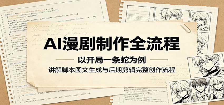 AI漫剧制作全流程：以开局一条蛇为例，讲解脚本图文生成与后期剪辑完整创作流程-91搞钱