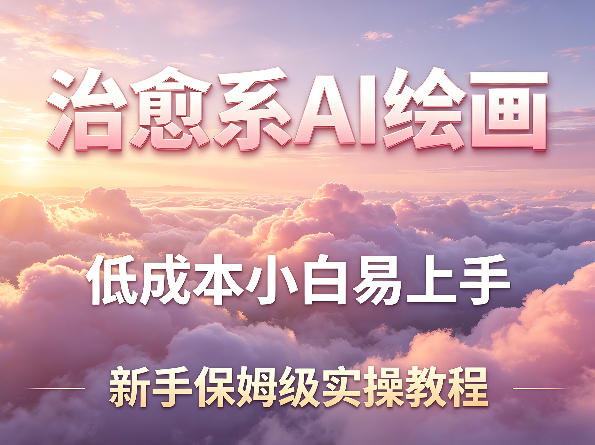 治愈系AI绘画提示词项目，低成本小白易上手，每天10分钟，新手保姆级实操教程-91搞钱
