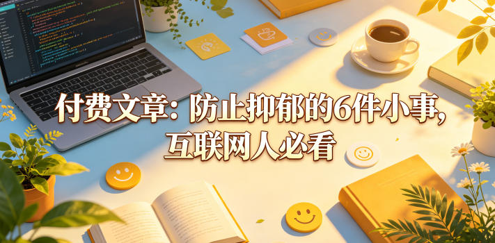 付费文章:防止抑郁的6件小事,互联网人必看!-91搞钱