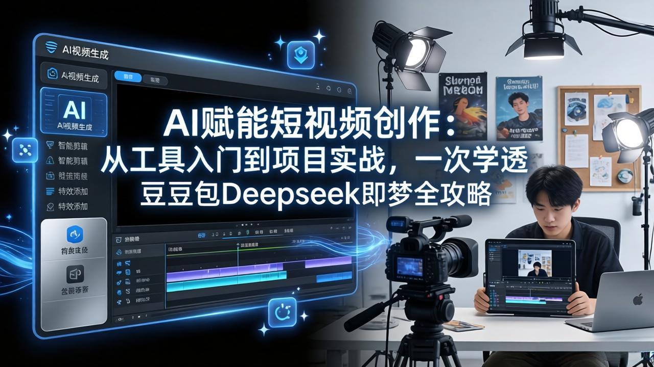 AI赋能短视频创作：从工具入门到项目实战，一次学透豆包Deepseek即梦全攻略-91搞钱