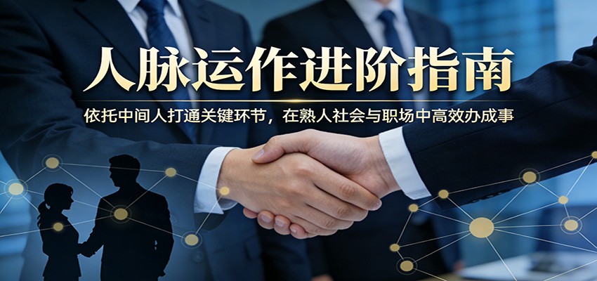付费文章:人脉运作进阶指南,依托中间人打通关键环节,在熟人社会与职场中高效办成事-91搞钱